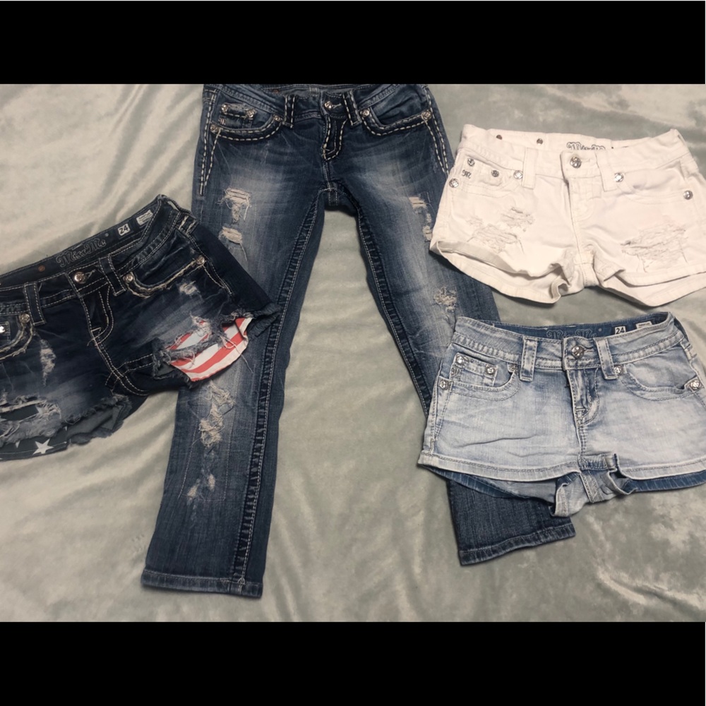 4 pairs of Miss Me Shorts/Capris
